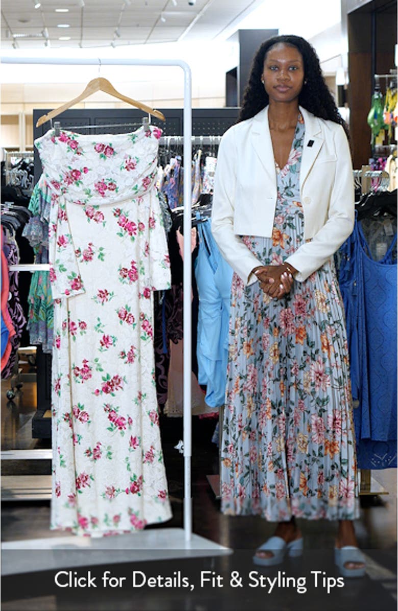 Thelma Off the Shoulder Long Sleeve Lace Maxi Dress, sales video thumbnail