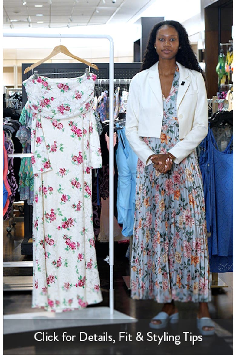 Thelma Off the Shoulder Long Sleeve Lace Maxi Dress video