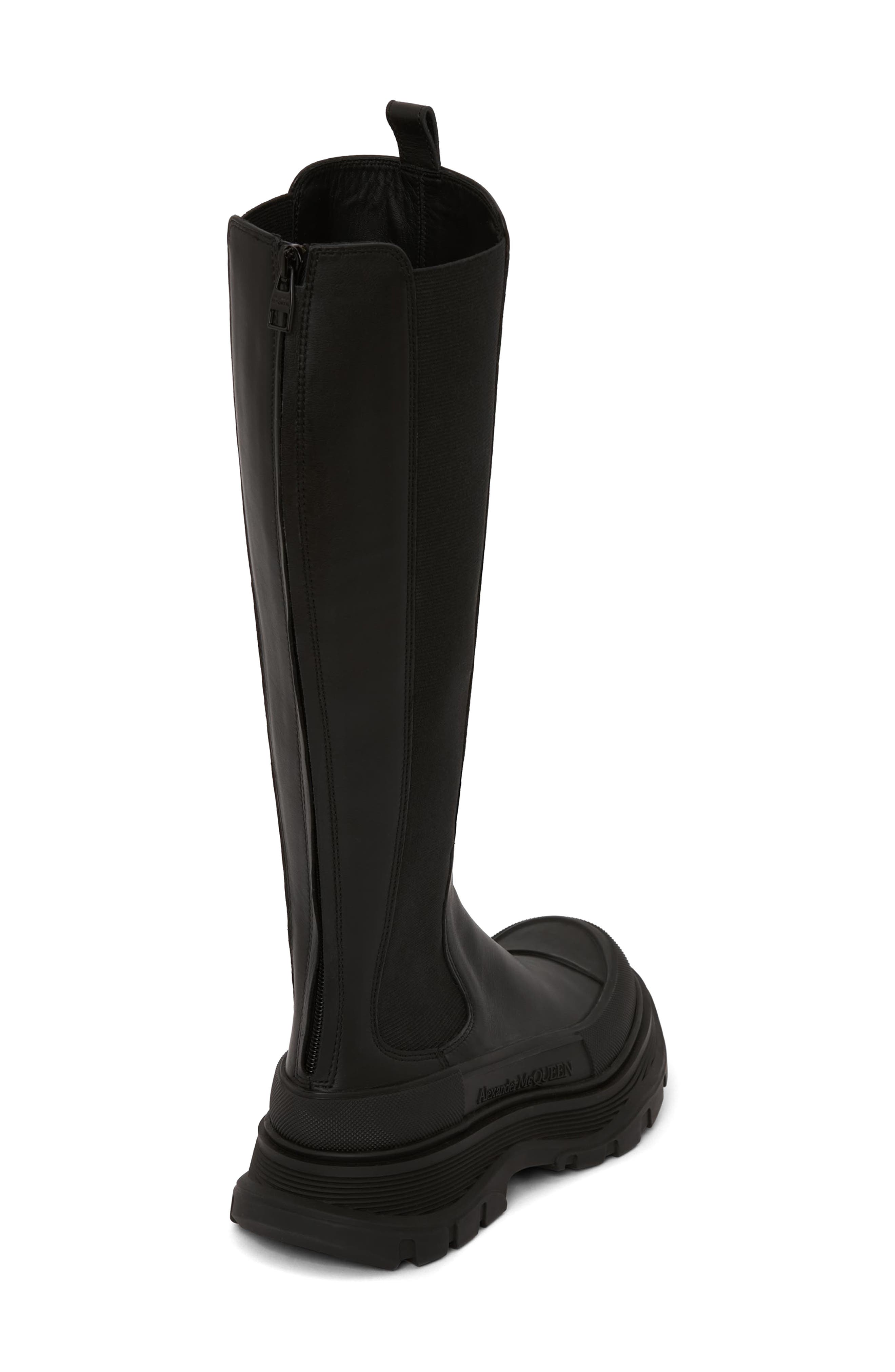 McQueen Alexander McQueen Tread Slick Knee High Boot, Alternate, color, 