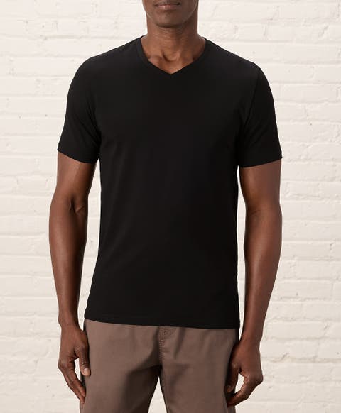 Luxe Stretch Jersey Slim V-neck Tee
