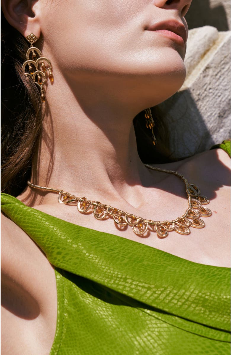 RETRO CHIC Celestial Waltz Necklace, Alternate, color, Gold