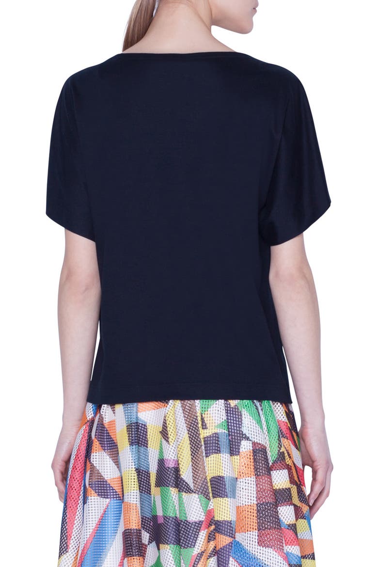 Pixel Stud Embellished Tee, Alternate, color, BLACK