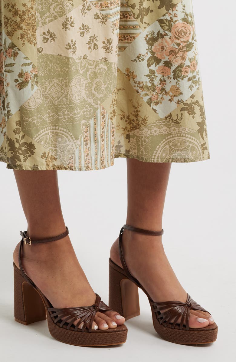 Open Edit Emily Ankle Strap Platform Sandal, Alternate, color, Brown Chocolate