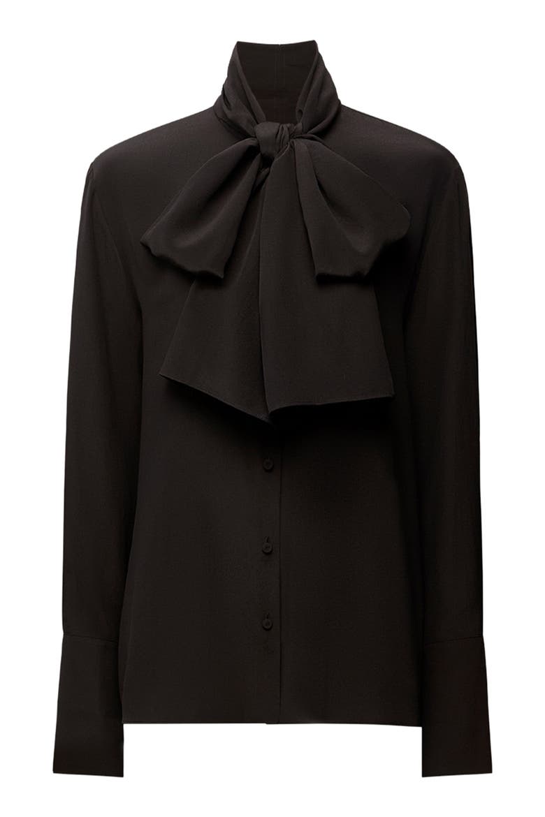 Signature Bow Blouse | Off White, Alternate, color, Black