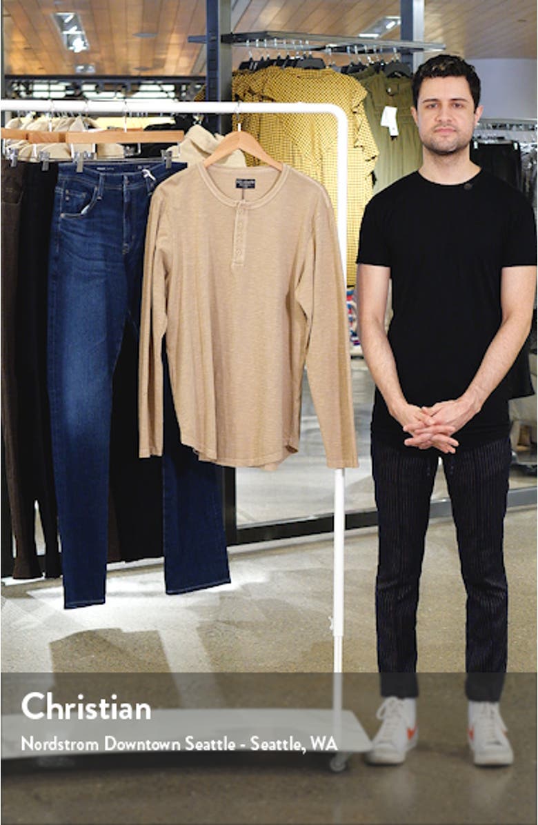 Sun-Faded Long Sleeve Slub Scallop Henley, sales video thumbnail