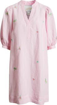 Lilly Pulitzer® Mialeigh Embroidered Linen Shift Dress