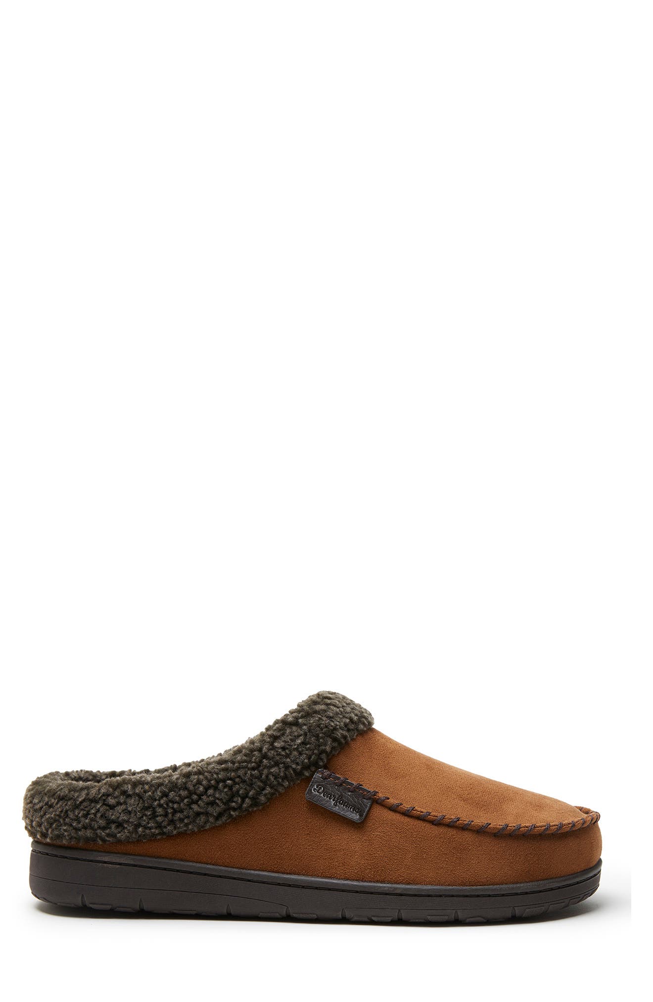Brendan Microfiber Faux Fur Lined Clog Slipper, Alternate, color, CHESTNUT