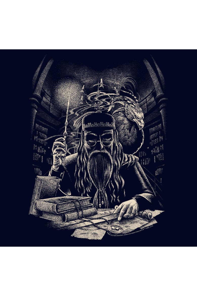 Men's Harry Potter Dumbledore Sketch  Graphic T-Shirt, Alternate, color, Navy Blue