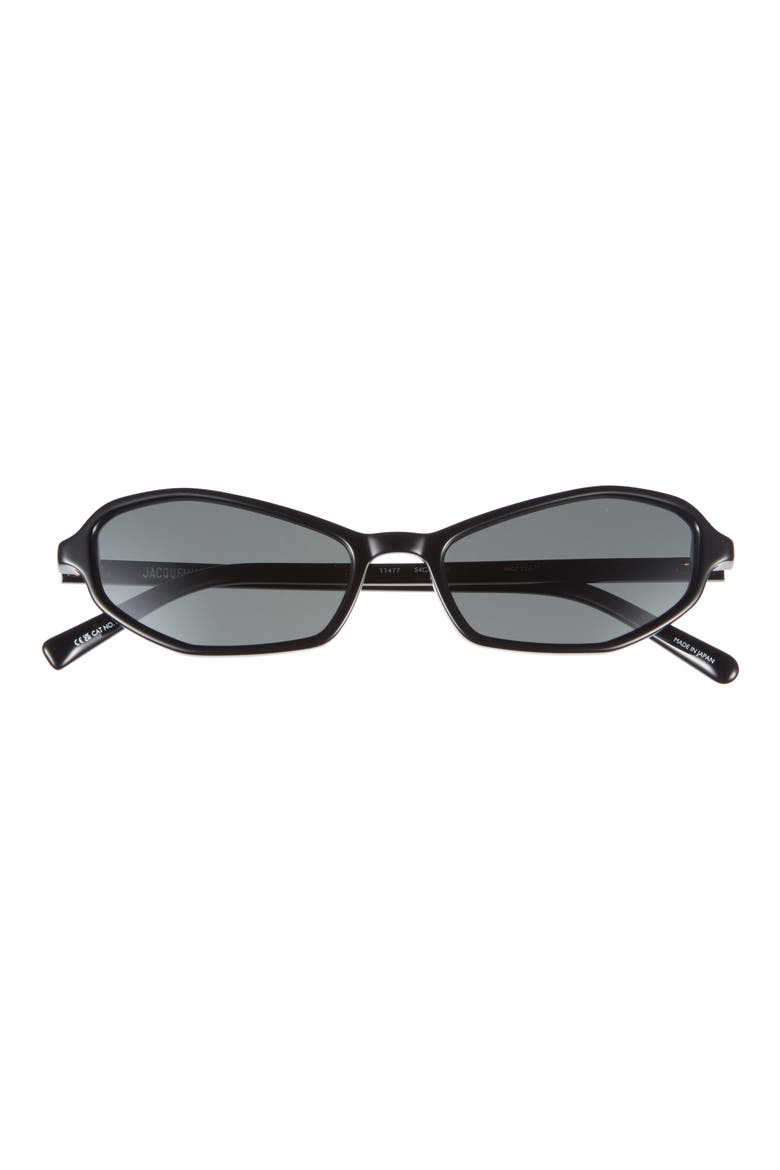 Les Lunettes Jac 54mm Polarized Irregular Sunglasses, Main, color, BLACK/LIGHT GOLD/GREY