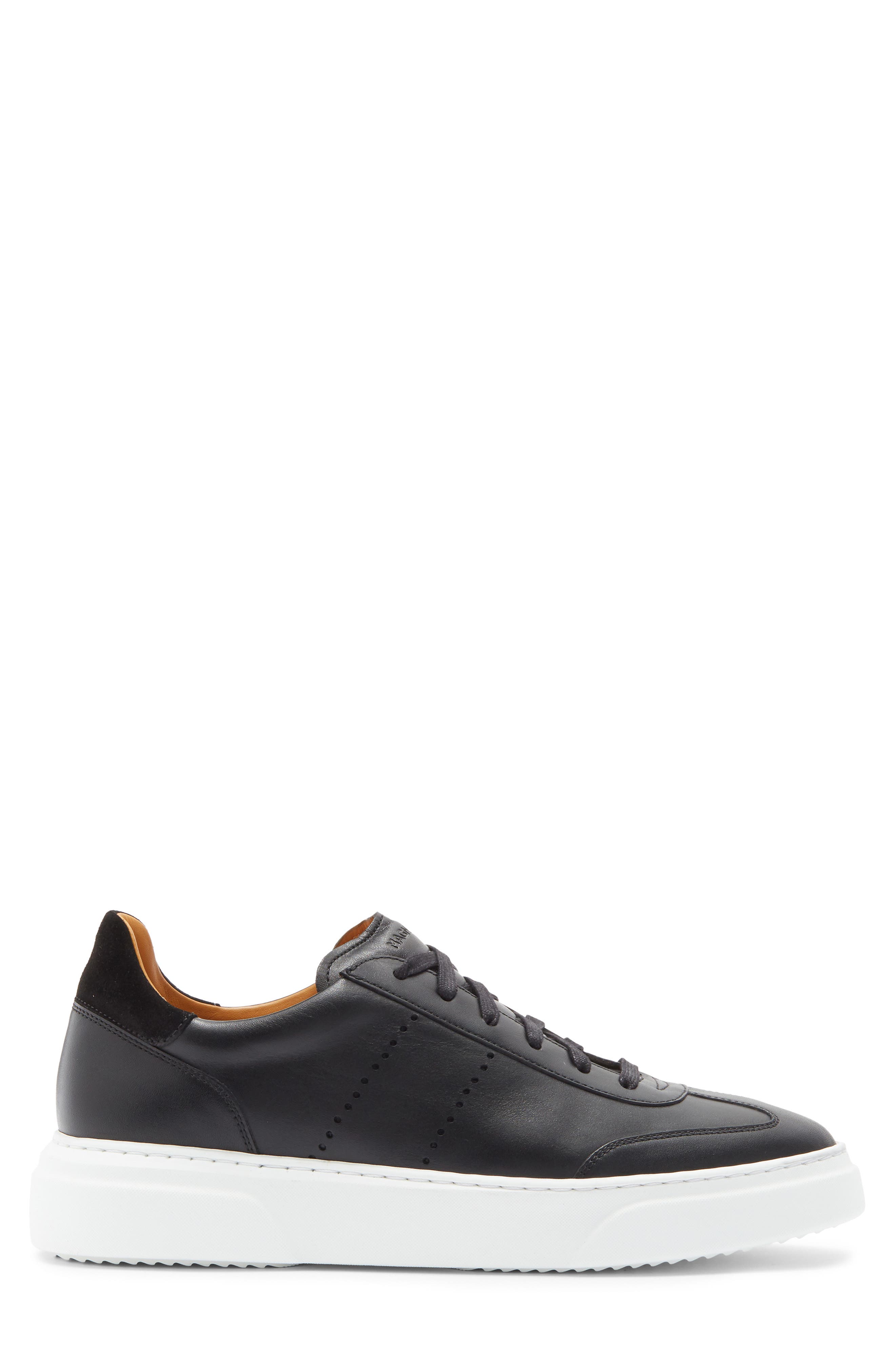 Magnanni Tura Low Top Sneaker, Alternate, color, Black Smooth