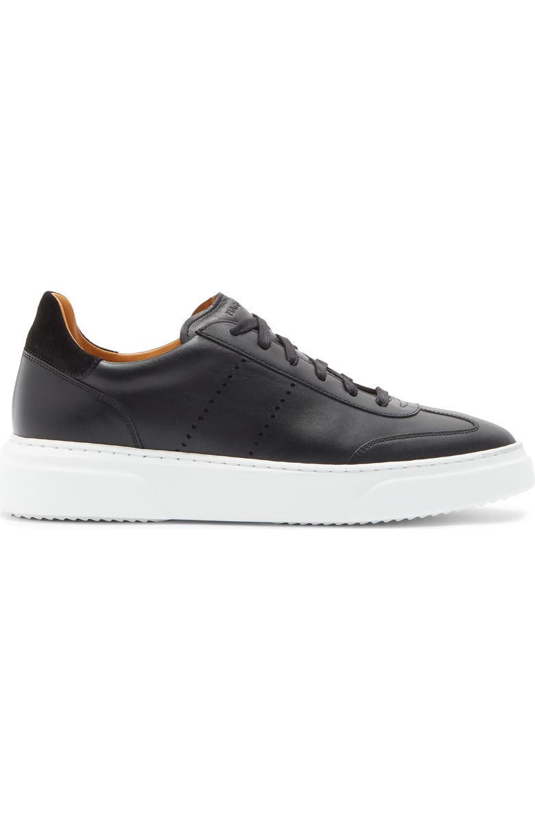 Magnanni Tura Low Top Sneaker, Alternate, color, Black Smooth