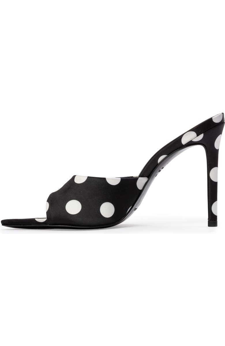 BLACK SUEDE STUDIO Bella 100 Mule, Alternate, color, Black Polka Dot Satin