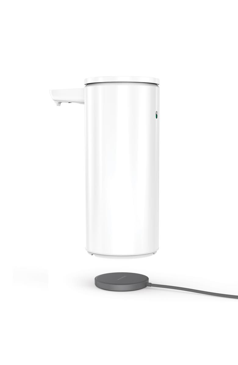 simplehuman 14 oz. liquid sensor pump with caddy, Alternate, color, White