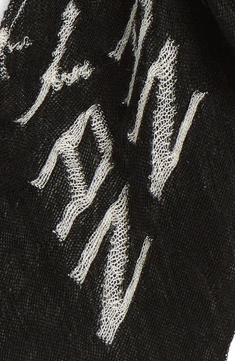 YanYan Starry Wool Torquing Scarf, Alternate, color, Black/ Ivory