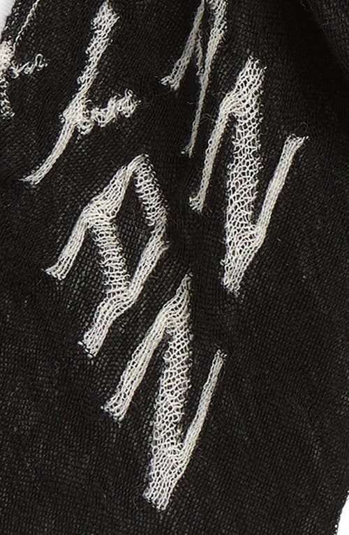 Yanyan Starry Wool Torquing Scarf In Black