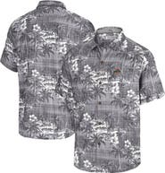 Tommy Bahama Men's Tommy Bahama Black Ohio State Buckeyes Coconut Point Palmetta IslandZone Camp Button-Up Shirt