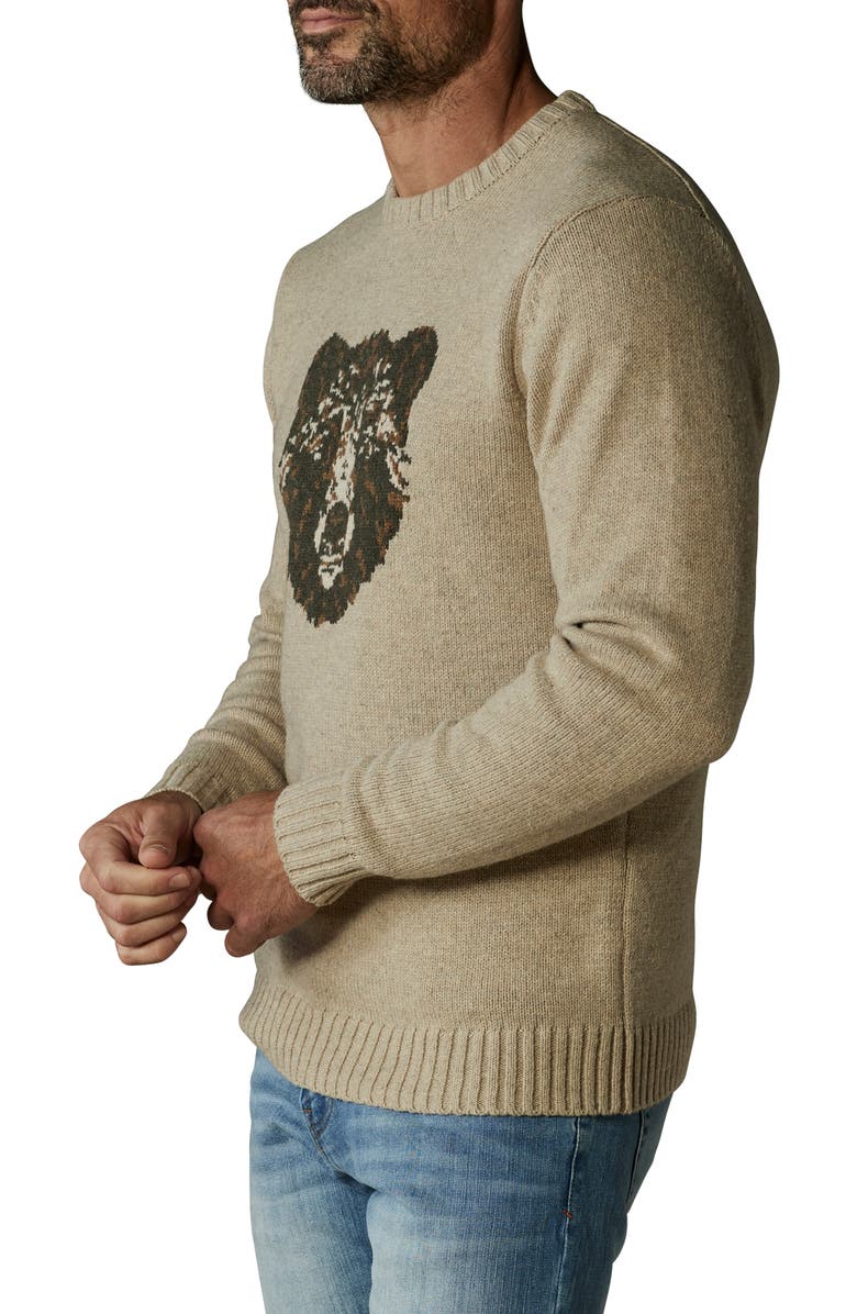The Normal Brand Normal Bear Jacquard Cotton Blend Crewneck Sweater, Alternate, color, 