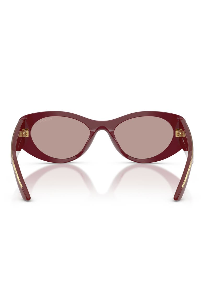 53mm Oval Sunglasses, Alternate, color, BAROLO / LIGHT PURPLE BROWN