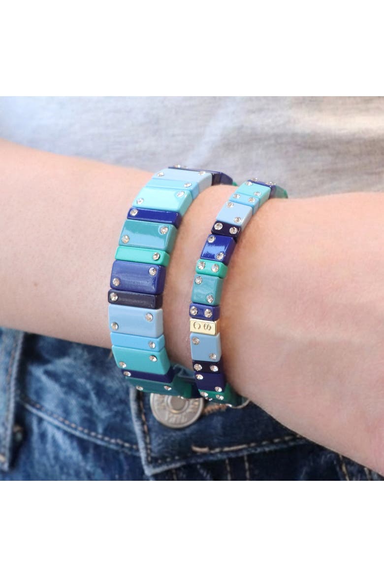Mist Domino Stretch Bracelet, Alternate, color, Mist
