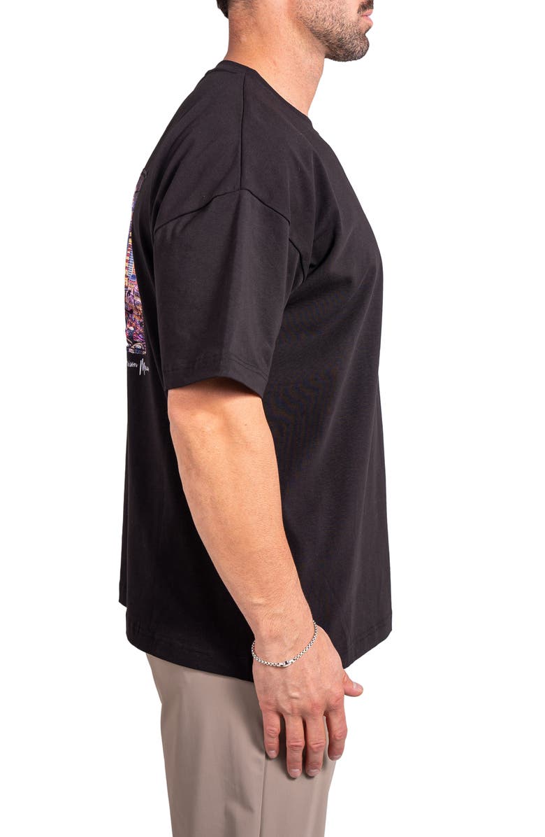 Maceoo Ascension Better Appliqué Cotton Graphic T-Shirt, Alternate, color, Black