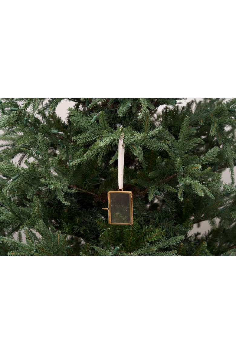 Brass Photo Frame Christmas Tree Ornament, Alternate, color, Gold