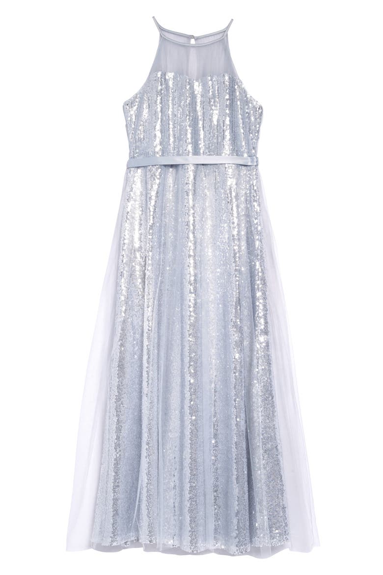 Sequin Dress, Main, color, SILVER