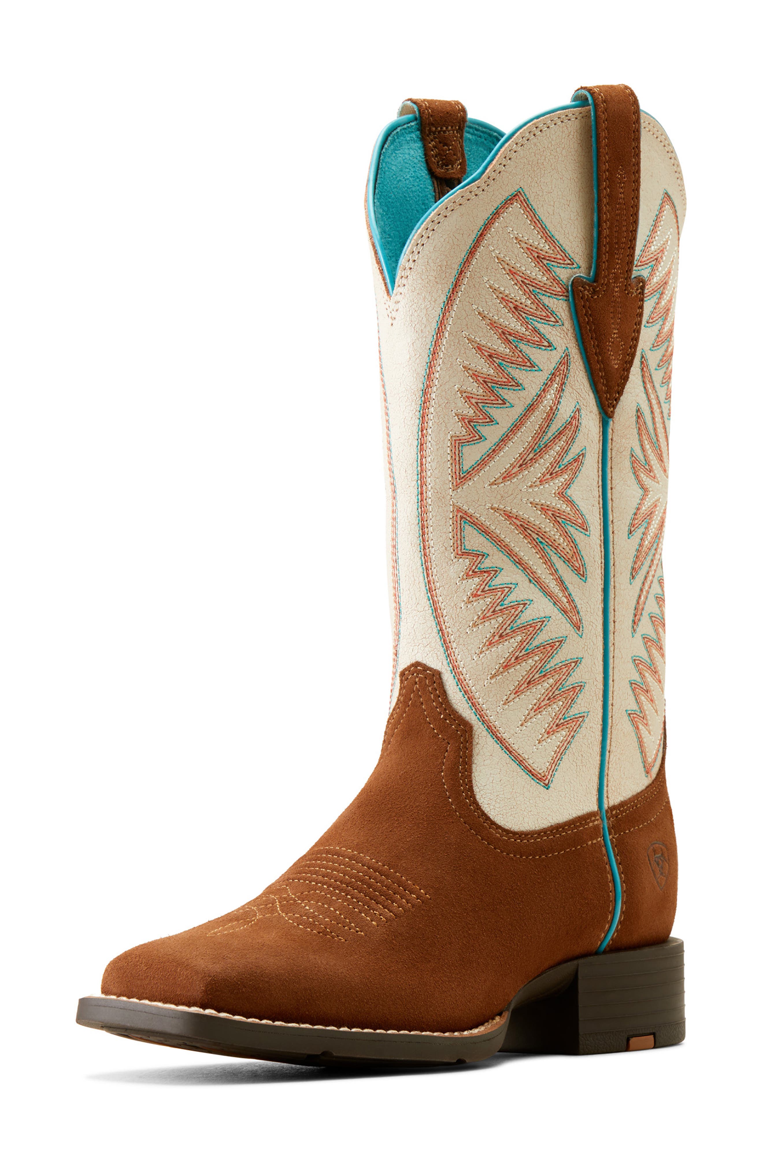 Ariat Round Up Ruidoso Leather Cowboy Boot, Alternate, color, Brown