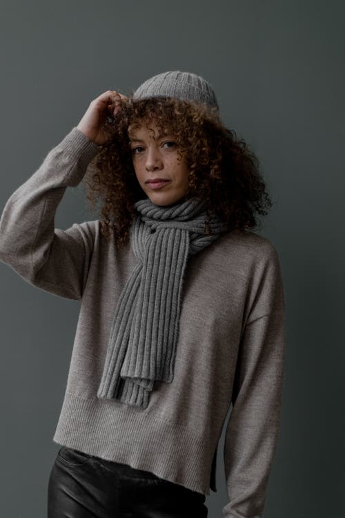 Sskein Ribbed Beanie In Gray