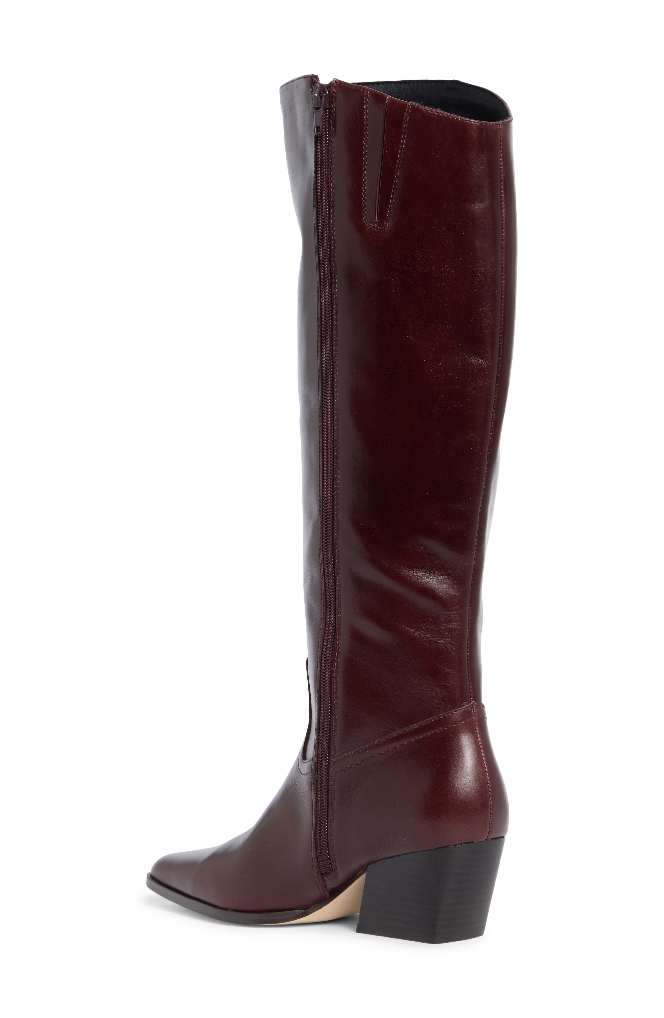 Rodessa Knee High Boot, Alternate, color, BURGUNDY LEATHER