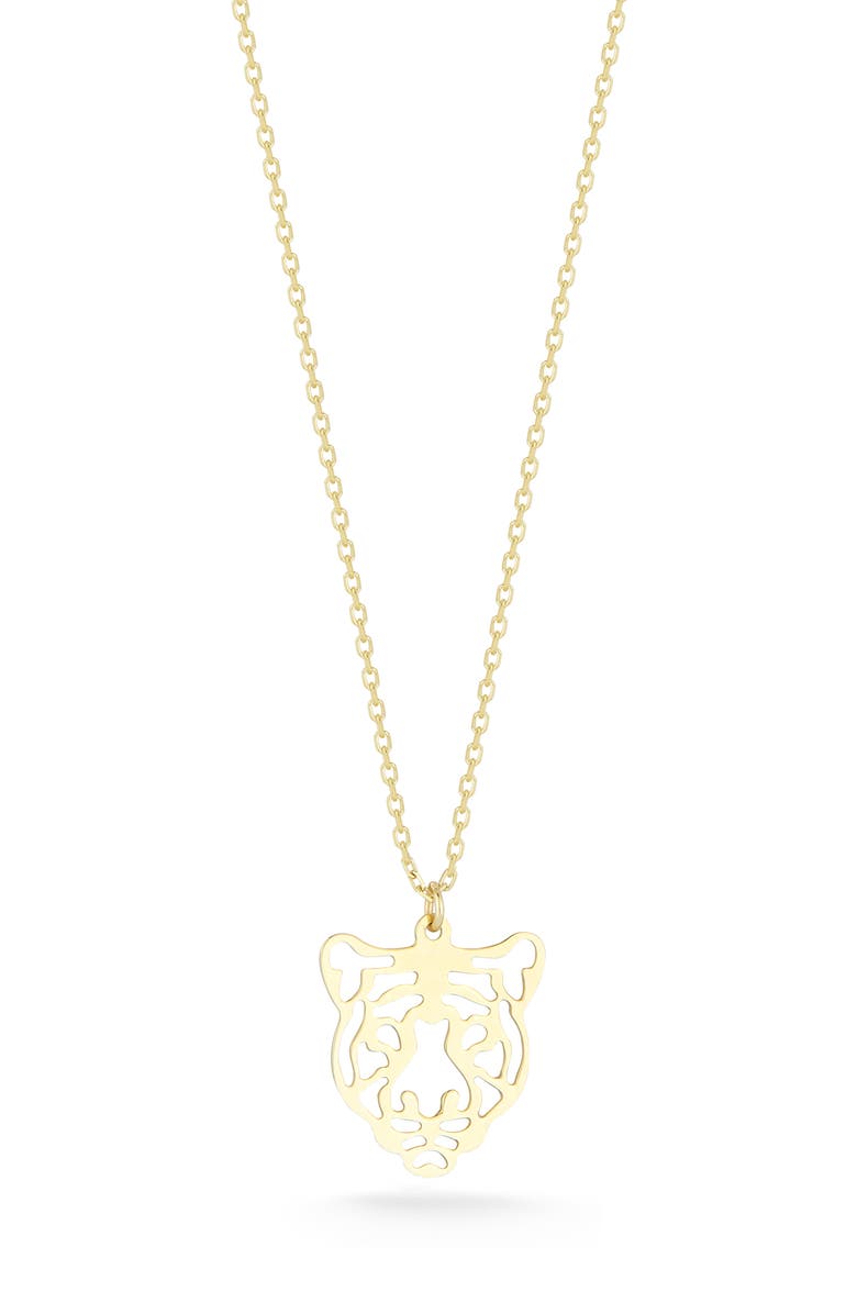 Ember Fine Jewelry Tiger Pendant Necklace, Main, color, 