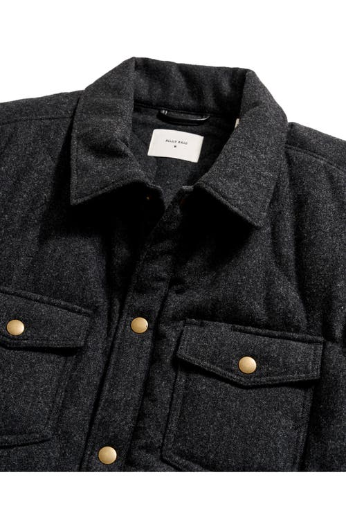 Billy Reid Onion Quilted Wool Blend Shirt Jacket In Black