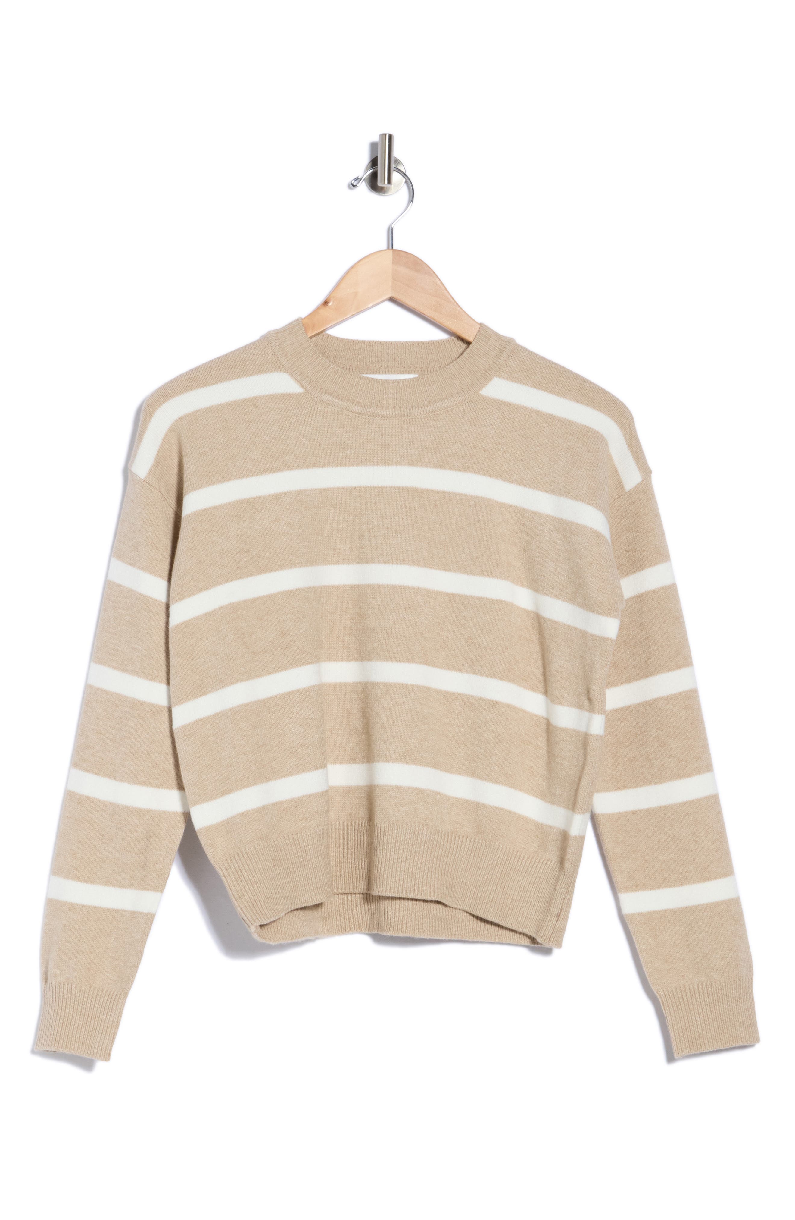 Striped Crewneck Pullover Sweater