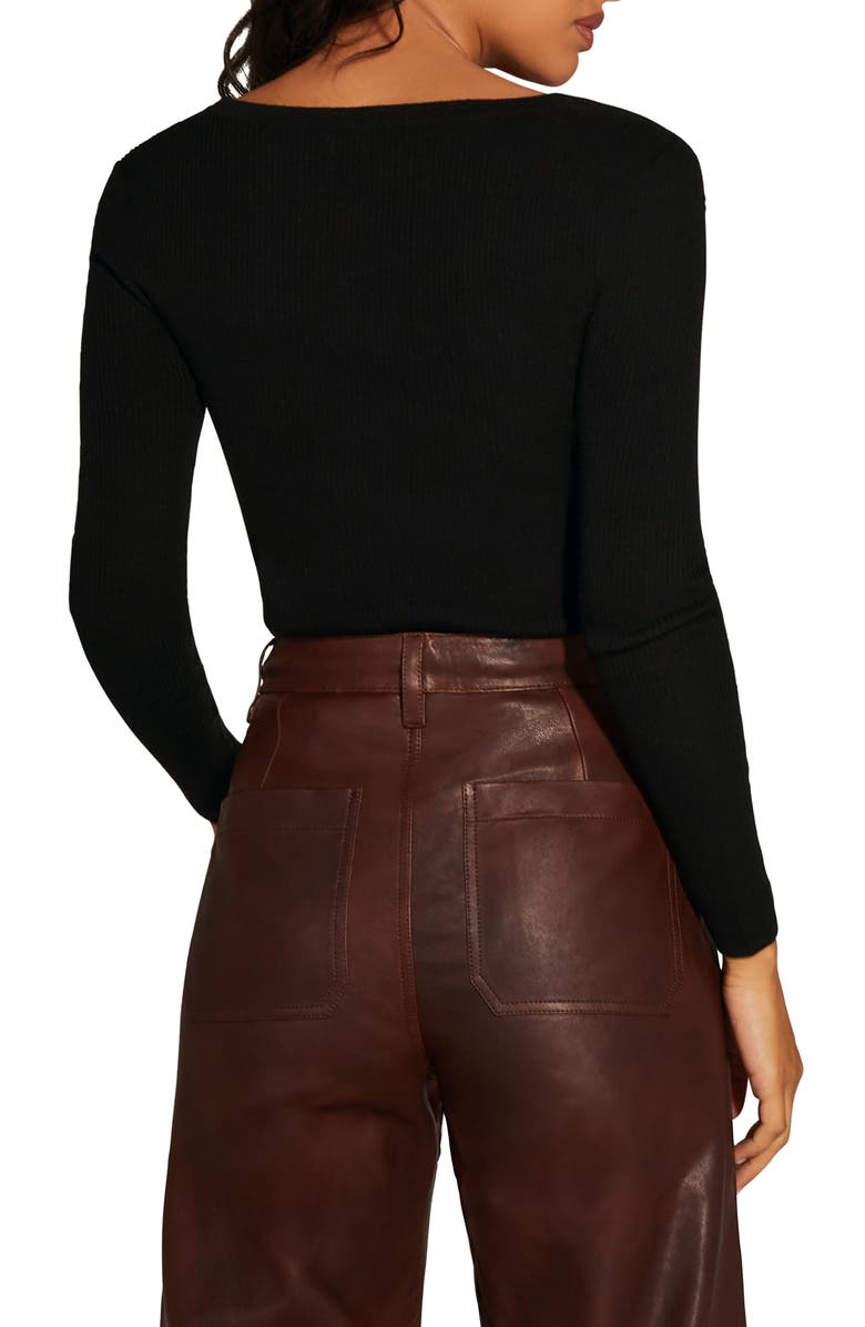 Favorite Daughter Take It Easy Wool Sweater, Alternate, color, Black