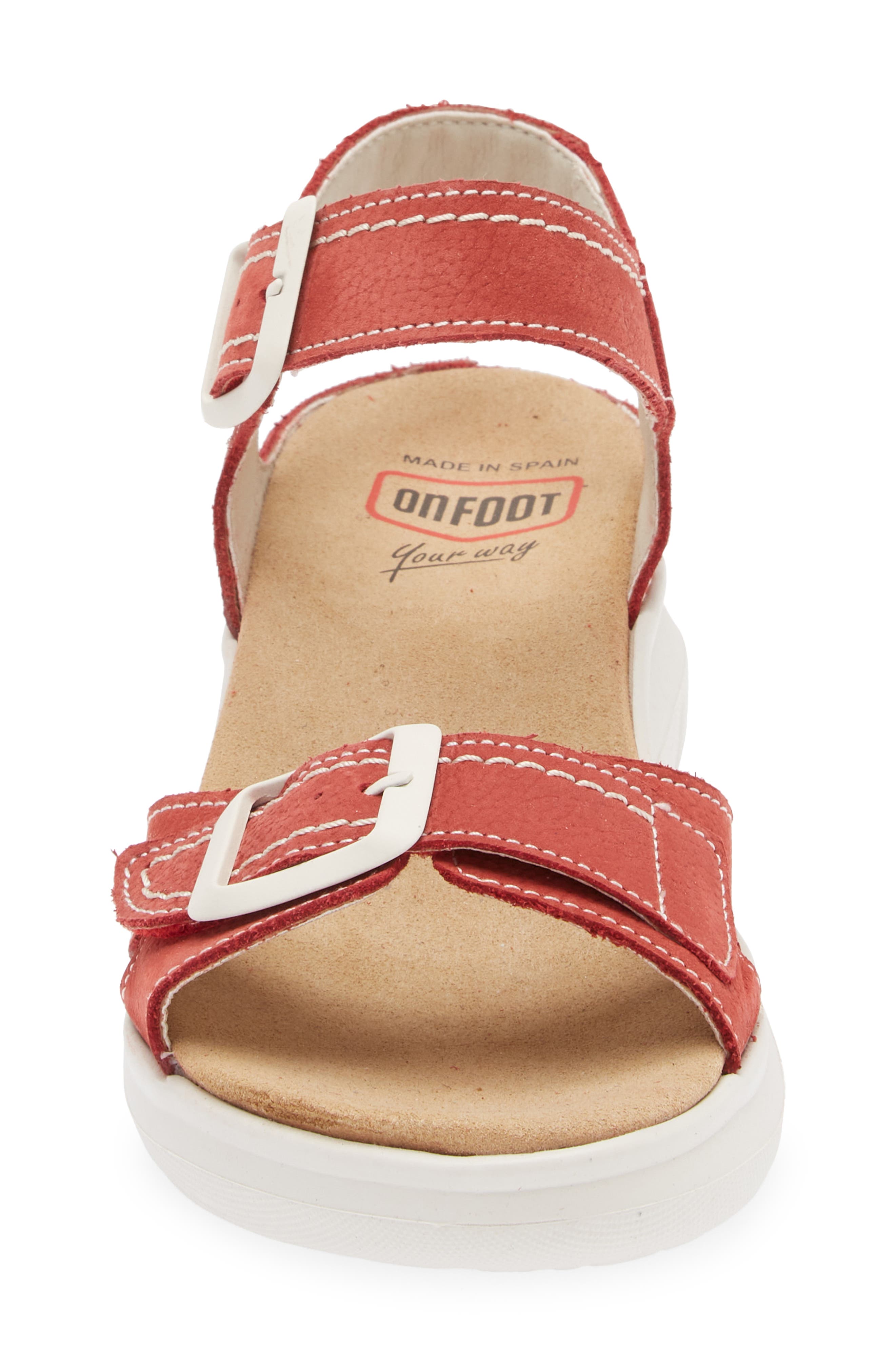 On Foot 80217 Orleans Wedge Sandal, Alternate, color, Red