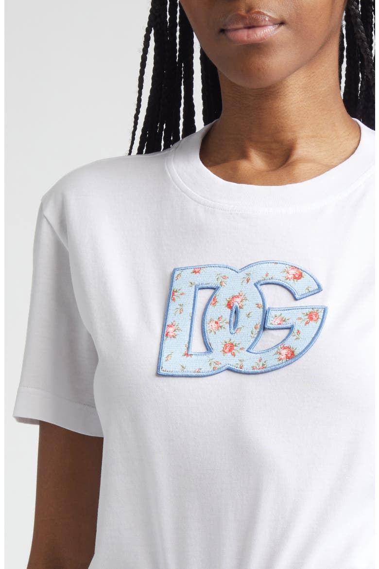 Embroidered Logo Short Sleeve T-Shirt, Alternate, color, BIANCO OTTICO
