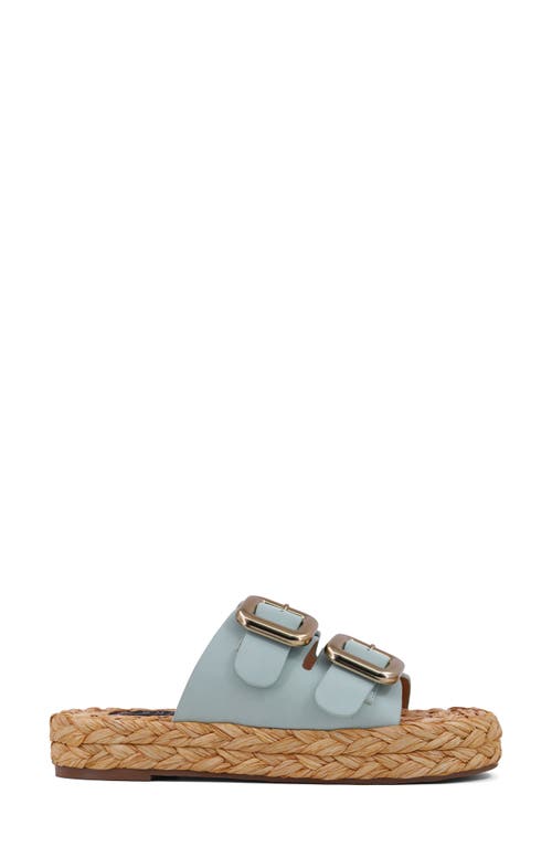 Shushop Billie Jute Slide Sandal In Green