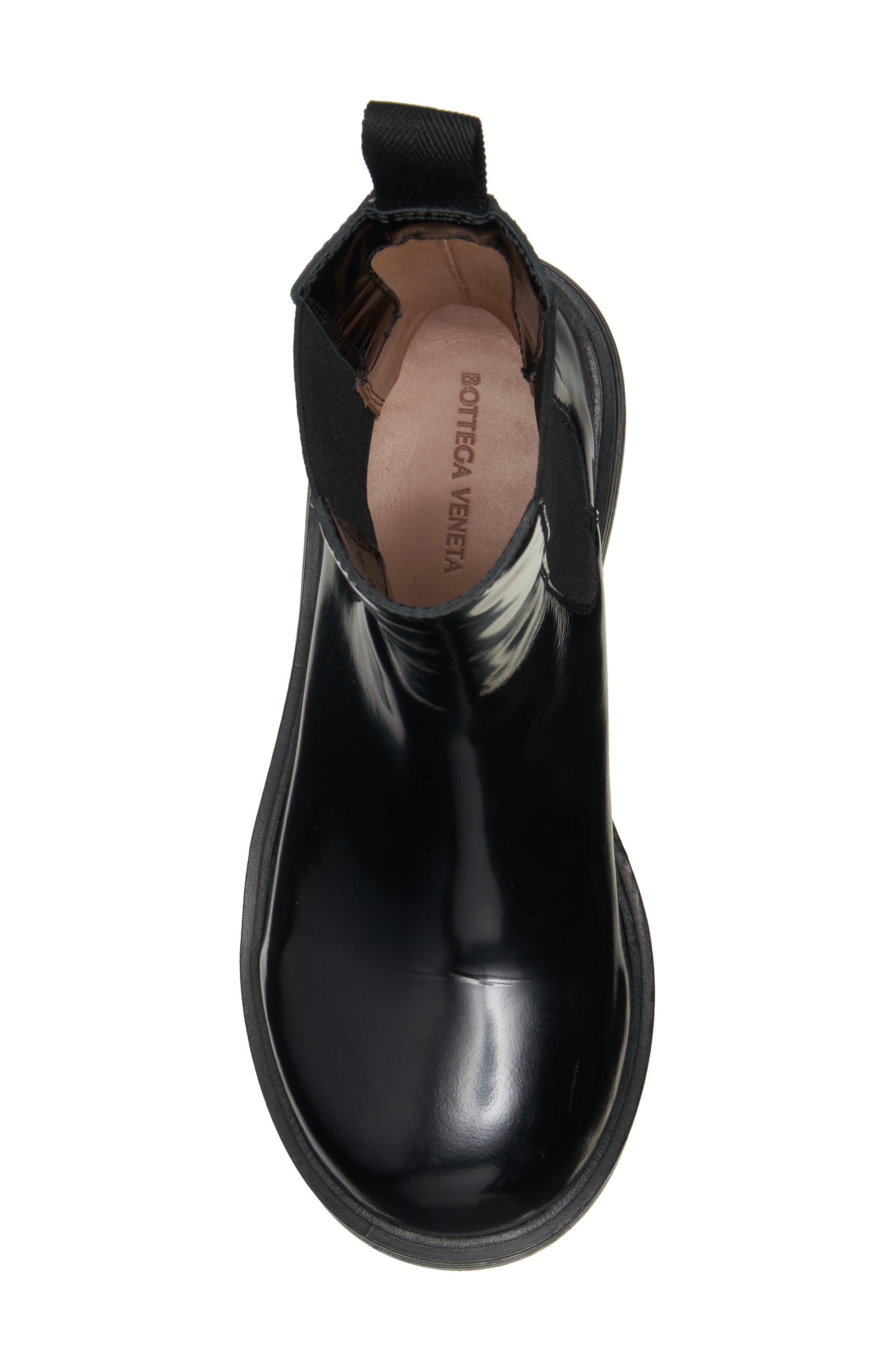 Bottega Veneta Round Toe Chelsea Boot, Alternate, color, Black
