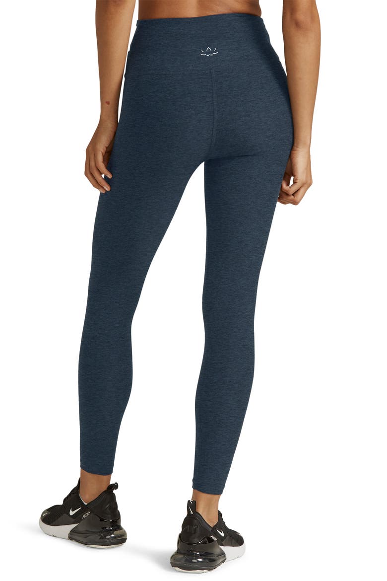 At Your Leisure Space Dye High Waist Midi Leggings, Alternate, color, NOCTURNAL NAVY