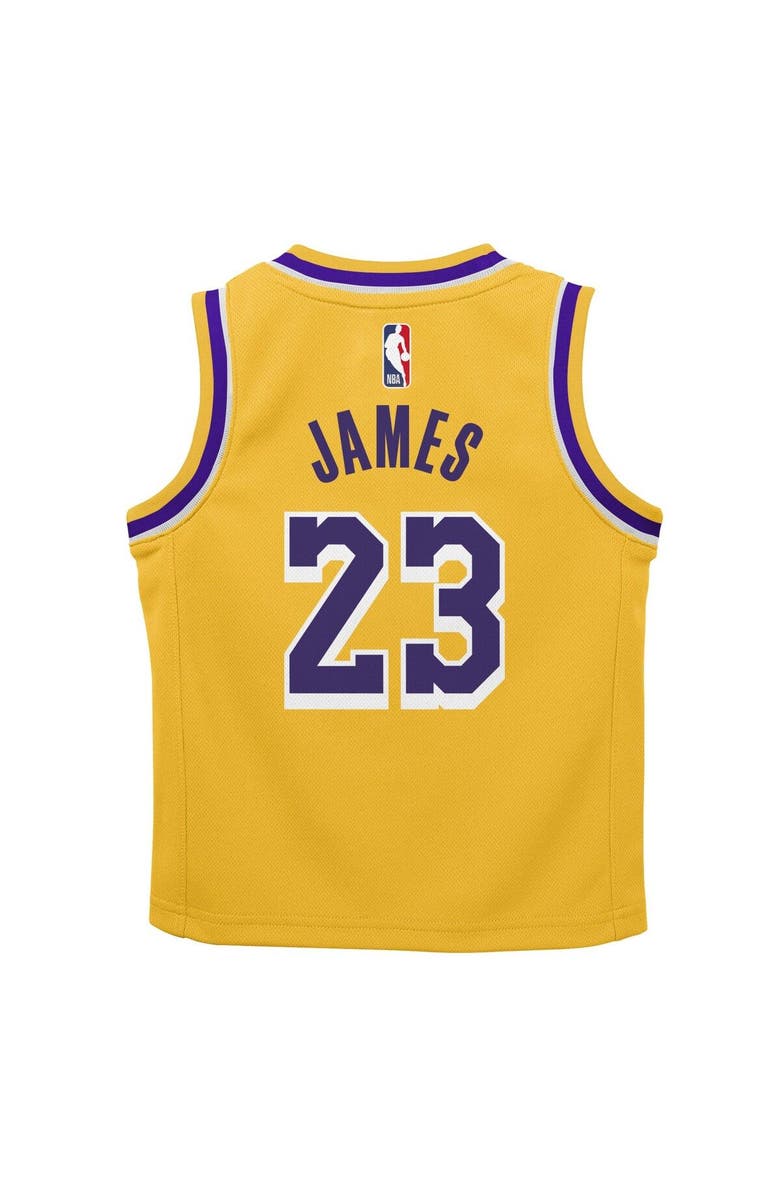 Nike Infant Nike LeBron James Gold Los Angeles Lakers Swingman Player Jersey - Icon Edition, Alternate, color,