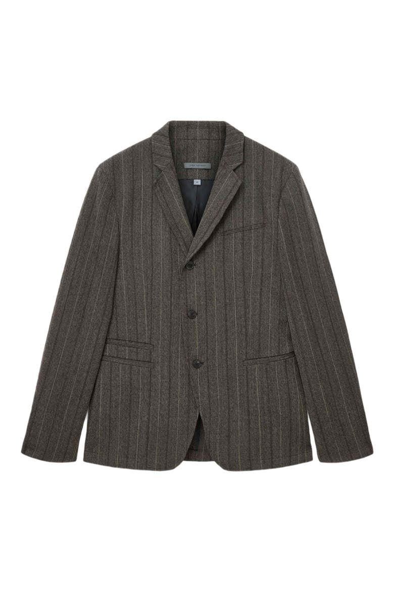 Silo Stripe Wool Blazer, Alternate, color, DARK BROWN