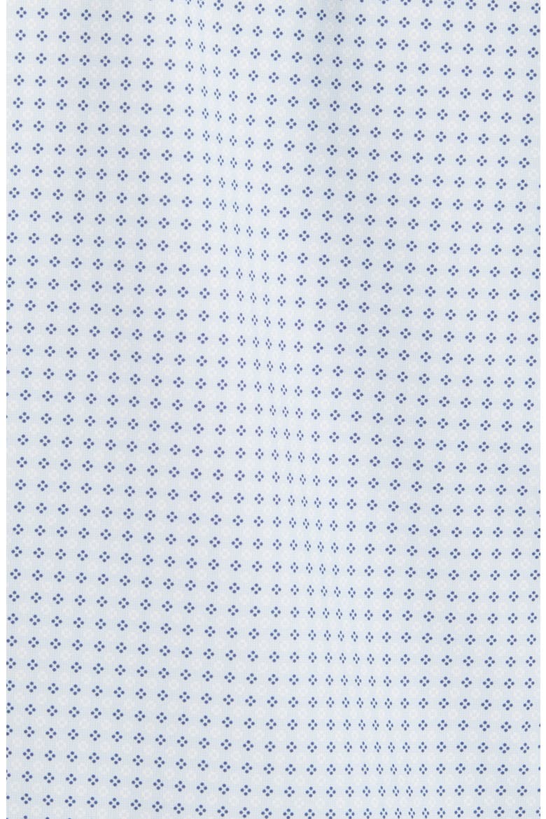 Leeward Trim Fit Print Button-Up Performance Shirt, Alternate, color, SKYWAY AND NAVY MINI GEO DOT