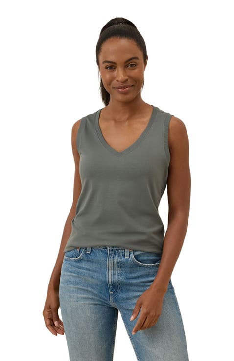 Organic Cotton Softspun V-Neck Tank