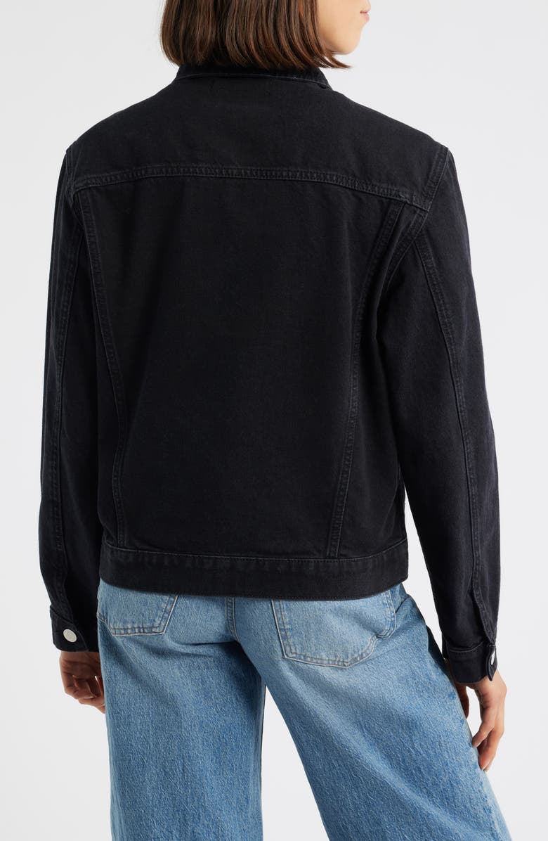 Mavi Jeans Ruby Denim Trucker Jacket, Alternate, color, Dark Smoke Icon