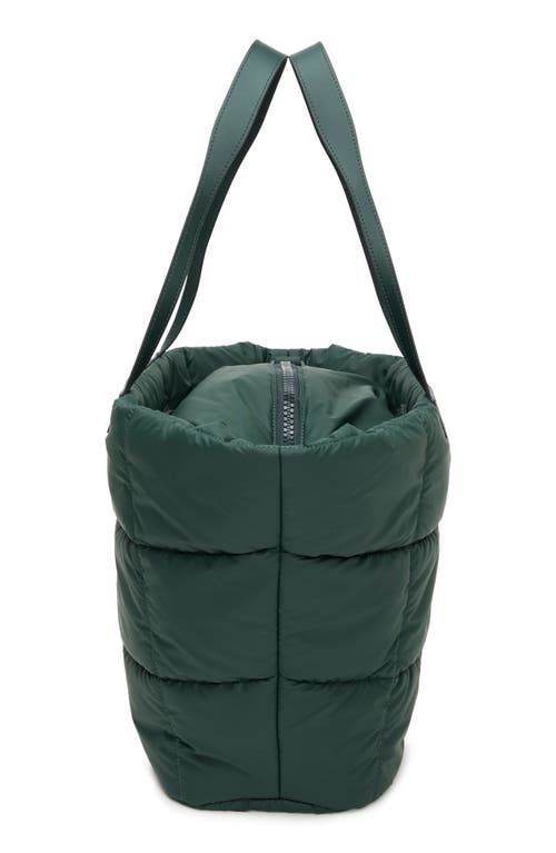 Veecollective Porter Basque Quilted Recycled Nylon Tote In Green