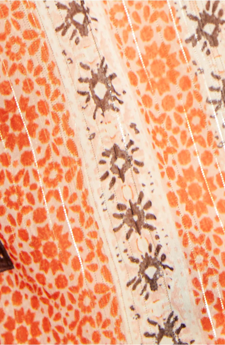 Free People Aliya Long Sleeve Print Tunic, Alternate, color, 