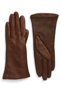 Nordstrom Cashmere Lined Leather Touchscreen Gloves