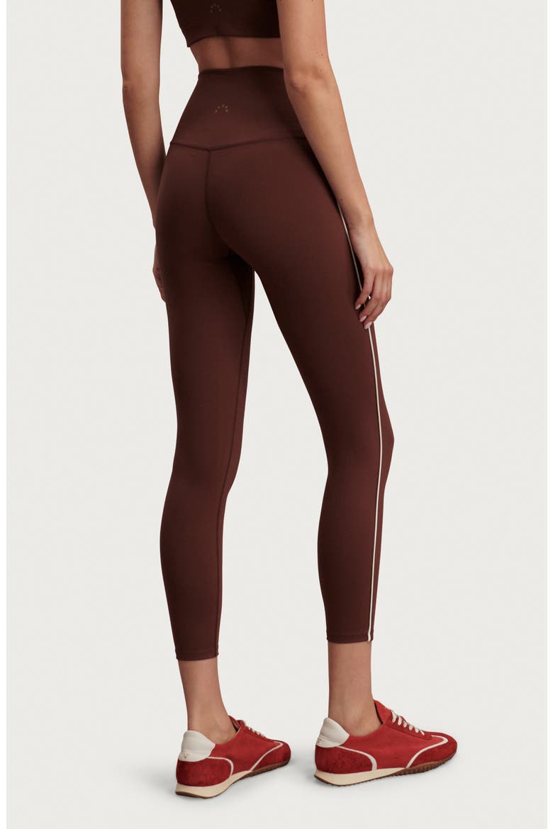 FreeSoft Piped High Waist 7/8 Leggings, Alternate, color, BROWN STONE