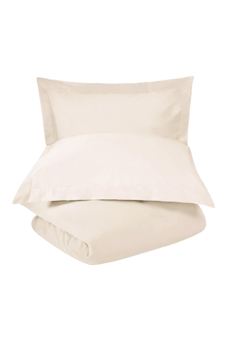 600 Thread Count Sateen Duvet Cover & Shams Set, Main, color, IVORY
