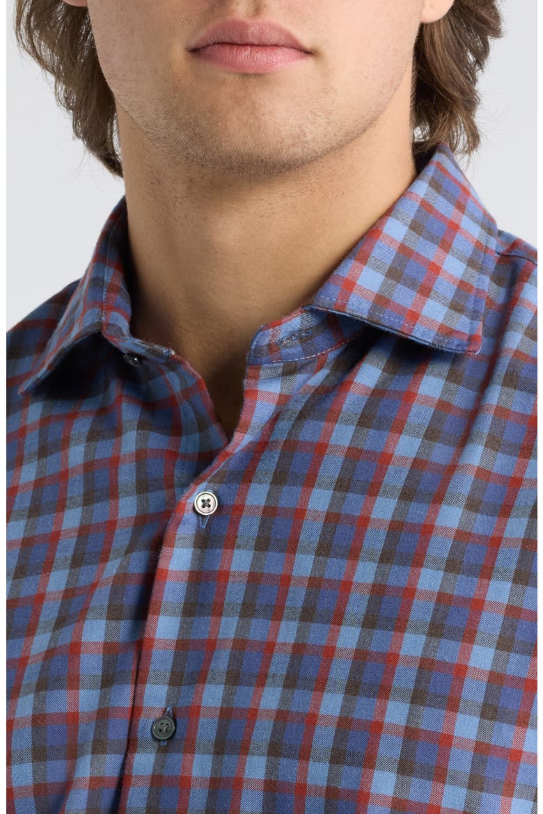 Theod Performance Flannel Sport Shirt, Alternate, color, CROWN BLUE
