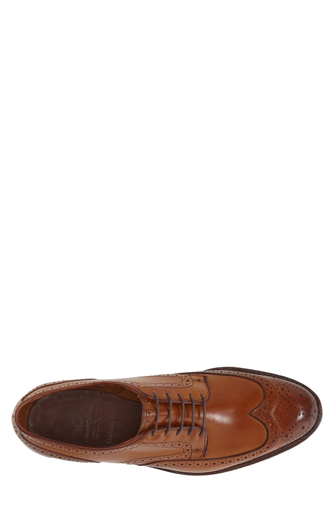 'Madison Park' Wingtip, Alternate, color, WALNUT LEATHER